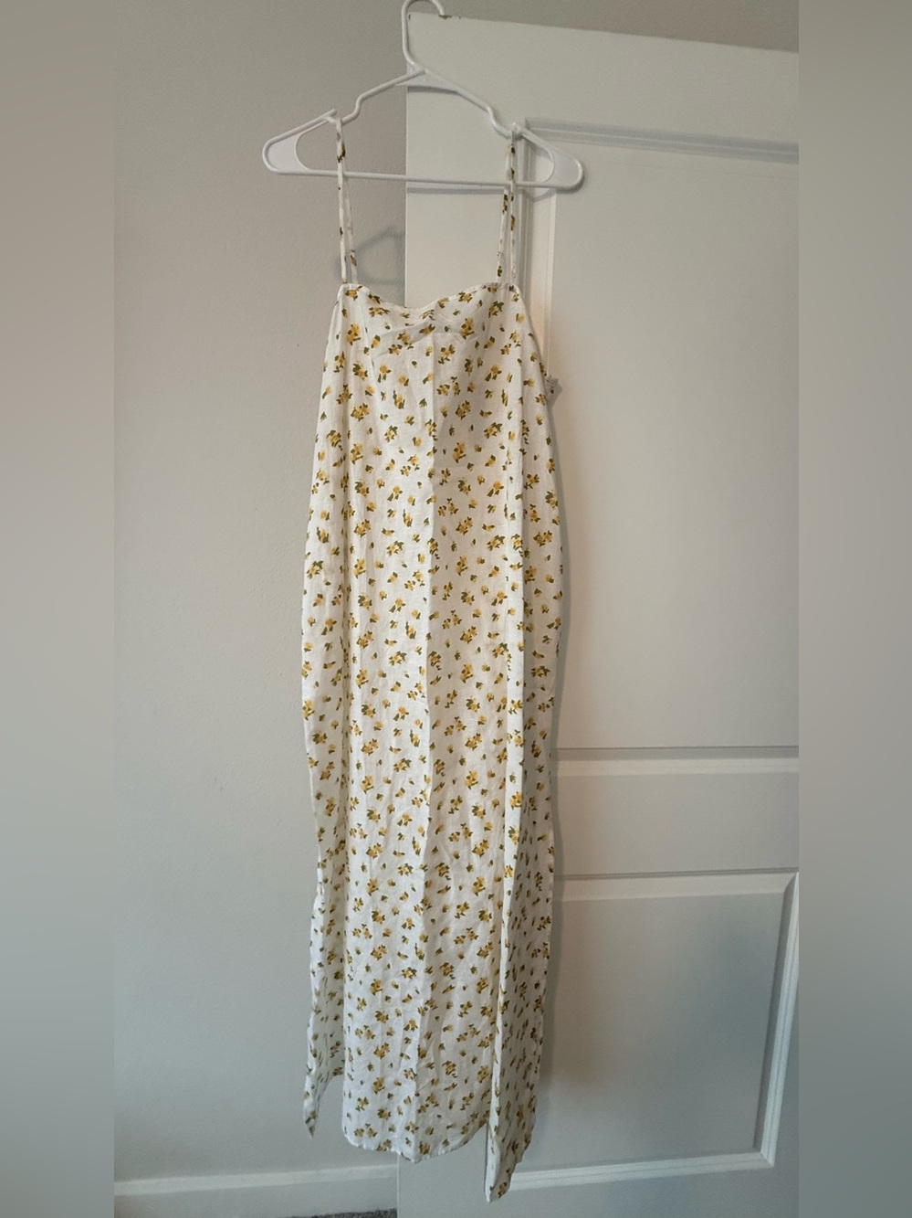 J. Crew White Maxi Skirt with Yellow Floral Print - Picture 2 of 8